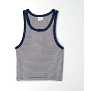ARITZIA SUNDAY BEST OXFORD BLUE STRIP TANK IN M